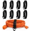 Sunviva 8 cavi di prolunga organizer, 3,8 cm x 5 m, nero | Nastro in con fibbia triangolare, 3,8 cm x 5 m, regolabile, riutilizzabile, per cavi, tubi e garage