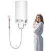 HuKaiL Scaldacqua elettronica da 50 l, scaldabagno elettrico da 2 KW, 220 V, con valvola di sicurezza e pannello di visualizzazione della temperatura, scaldabagno elettrico fino a 75 °C, per WC da cucina