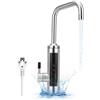 kieyeeno Rubinetto elettrico con scaldabagno istantaneo, rubinetto elettrico in acciaio inox con indicatore di temperatura a LED, girevole a 360°, rubinetto con scaldabagno per la cucina