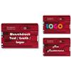 Victorinox Swiss Card Classic Con Richiesta Stampa I Regalo per Uomini I Regali Per Compleanno I Svizzero Coltello da Tasca Personalizzato 10 Funzioni (Rosso Trasparente)