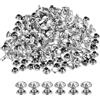 QUARKZMAN 80 Pcs Rivetti Con Strass Bianchi 7mm/0.28 Rivetti Con Cristalli | Borchie A Doppio Cappuccio Con Strass Metallici, Rivetti Per Lavorazione Del Cuoio