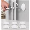 TERGATO Bumms - 6 fermaporta da parete originali bianchi, autoadesivi, made in Germany, 60 mm, protezione da parete per porte pesanti e porte di casa, grandi fermaporta