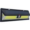 Brennenstuhl Lampada Solare a LED da Esterno Con Rilevatore di Movimento PIR 120, Luce da Parete Solare Compatta con Pannello Solare Integrato, COB LED luminoso 10W, 700 lm, IP 65, Nero