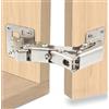 Generic 1 cerniera regolabile in acciaio per armadietti da cucina, mobili, porte, idrauliche, chiusura ammortizzata, 14,5 x 5,2 cm