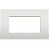Bticino LNC4804PR Placca Livinglight Air 4 Moduli, Bianco Perla