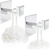 ROTKUSZ 2 Pezzi Gancio per Asciugamani, Ganci Adesivi Ganci in Acciaio Inox, Ganci portasciugamani per Cucina e Bagno, Gancio Appendiabiti Porta Accappatoio