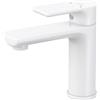 Krobec Rubinetto per Bagno,Rubinetto per Lavabo,Rubinetto Bagno Lavabo, Miscelatore Monocomando per Lavabo,ottone, valvola in ceramica di alta qualità,Attacco UE 3/8″ (Bianco opaco).