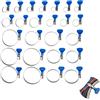 EceoThsy Set di 25 fascette stringitubo in acciaio inox per piscina, con viti a farfalla regolabile, dimensioni multiple 10-16/16-25/25-40/32-50/50-70 mm, anticorrosione, ideale per fai da te e uso industriale