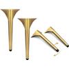 limiao123 4Pcs Piedini Mobili Regolabili,Piedini Divano Metallo Gambe Armadio Cucina Gambe Supporto Mobile Bagno per Ricambio Armadi Mobili TV Cassetti Comodini (20cm(7.8in),Gold)
