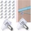 Aieino 24 pioli di supporto per mensole da 5 mm, in plastica trasparente, supporti per armadietti, mensole, staffe di supporto per mobili da cucina, armadi, libri, mensole in vetro