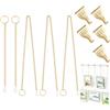 UFURMATE Kit per appendere quadri, 5 ganci con 5 catenelle, sistema di sospensione per quadri in due dimensioni per immagini da parete, mostre (oro, 30 cm e 60 cm)