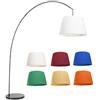 Imperato Illuminazione Paralume per lampada da terra ad arco e per lampada a sospensione in 12 colori interamente fatto a mano (Bianco, 35cm (attacco E27))