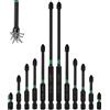 Generic Set di punte per cacciavite, 12 pezzi, antiscivolo, magnetiche, ad alta coppia, con scanalatura trasversale da 1/4 di pollice esagonale, per cacciavite elettrico