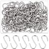 PH PandaHall 100pz Mini Ganci a S in Acciaio Inox Ganci a Forma di S Piccoli, 27mm Gancio Palline Natale Connettori in Metallo per Gioielli Pendenti Catena Chiave Tag Portachiavi da Appendere
