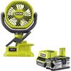 RYOBI Confezione RYOBI 18V OnePlus RCF18-0 Ventilatore ad artiglio - 1 batteria 4.0Ah - 1 caricatore rapido RC18120-140