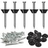 lllrlpeiase 200 Pezzi Chiodi Sigillanti per Membrana con Fossette, Chiodi in Lamina con Fossette 3 × 30 mm, per Profilo Terminale del Letto Rialzato in Lamina con Fossette (Argento)