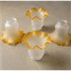 arterameferro Fabris Uber Set 4 pz Vetri Ricambio Lampada Lampadari Apliques Bianco Giallo Ambra