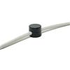 LaMorell LightDesign Decentratore, Gancio da Soffitto o Parete. Colore Nero/Bianco in Plastica; Per cavo elettrico in tessuto/tessile. Made in Italy (Nero) CONFEZIONE 5 PEZZI