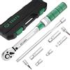 VANPO Chiave Dinamometrica 3/8'', 5-60Nm Torque Wrench Manutenzione Set | Precisione ± 3% con 25cm Barra di Prolunga, Giunto Universale, Presa Magnetica per Candele, Torx e Presa para Moto e Bici