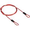 PATIKIL Sicurezza Acciaio Cavo 2.5mm x 1m/3.28ft Cavo Antifurto Rivestito Bagaglio Blocco Filo Corda con Doppio Cerchio Sicurezza per Esterni, Bici, Porte, Lampade, Rosso