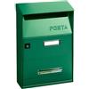 Alubox Cassetta postale serie 'effe' cm 22 x 11 x h 32,5 vern.verde