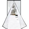 Risareyi Magnetica Tenda Termica Isolante Freddo e Caldo per Porte Finestre | 60x60cm, Nero, Traslucido EVA Copertura Porta da Interno Esterno, Impermeabile, Antivento, Chiusura Automatica