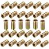 YiYFiT M8 x 30 mm, dadi filettati per mobili, 30 pezzi in lega di zinco filettati con bullone di fissaggio a bussola esagonale per mobili in legno