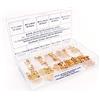 minischrauben.com Scatola con 200 pezzi piccole viti a testa svasata a norma DIN 963 in ottone (M2, M2,5 e M3), Schlitz, testa svasata. miniviti assortimento incluso beschrifteter Box