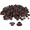 QUARKZMAN 200pz Tappi per Fori a Vite 6mm(1/4 Dia Tappi Marrone Scuro | a Bottone Rotondi Plastica, Tappi per Fori Chiusura a Scatto, Tappi a Incasso per Mobili