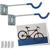 Parpyon® Porta biciclette da muro 2 gancio bici muro, porta bici, porta attrezzi da parete, porta biciclette da terra portabici da tetto vari modelli (Parete Lungo)