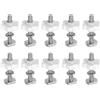 Generic 10 set di bulloni a T M6 x 40 mm, bulloni filettati M6 x 25 mm, dadi esagonali a mano con rondella per maschere e dispositivi per la lavorazione del legno, bianco