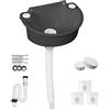 LIROPAU Lavabo in plastica, lavandino da campeggio con beccuccio | Lavabo a mano, in plastica, con tubo e tappo di scarico, per giardino, camper, cantieri (nero)