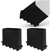 JeeGoWooss 25 x 50 mm, copertura in gomma antiscivolo, piedini stabilizzatori per scale a pioli (nero, 5,0 cm)