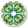 creative cables Mini piatto Ellepì 'Maioliche' per lampade a sospensione, a parete e catenaria, diametro 24 cm - Made in Italy - Maiolica Giallo - Verde