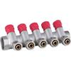 Aqua Heating Collettore Acqua 1" X 16 Mm Pex Collettore Dell'Acqua Calda Potabile In Ottone 5 Circuiti