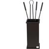 CRUCCOLINI CG34N - ROCCA GRAFFITE CON ATTREZZI- KIT ACCESSORI CAMINO CRUCCOLINI