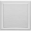 SOTECH Griglia di ventilazione in alluminio 250 x 250 mm bianca | con zanzariera di per installazione a vite