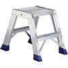 Svelt Sgabello Doppio Professionale in Alluminio 2 Gradini Antiscivolo | Piattaforma Maggiorata 35x40 cm | Portata 150 kg | Certificato UNI EN 14183 | Altezza Lavoro 240 cm