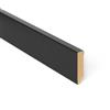 Bildershop-24 Battiscopa per pannelli da parete Dekowa in nero opaco, 230x8x1,8cm