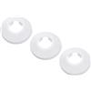 PATIKIL 3pz Coperture Copri Tubi per Tubo Acqua 20mm Rosetta Termosifoni, Copricalorifero Termosifone Plastica Accessori Termosifoni per Tubi Riscaldamento Scudo Collare Parete, Bianco
