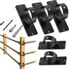 BORDRISE Set 5 Pezzi Kit Supporti per Corde Fissaggio Corde Staffa Supporto | Anello Sostegno Montante Fissaggi Corrimano Fissaggio a Parete Gancio Ferramenta per Recinzioni Scale Terrazze e Ringhiere