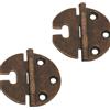inferramenta Set Cerniere per Mobili Antichi Ottonata | 40x43 mm | Con Battuta | CP90 (2)