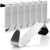 com-four® 8 Gancio per Porta in Acciaio Inox 7,5 cm | Gancio con protezione in schiuma per giacche, borse, decorazioni e porte di armadi o stanze