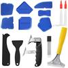NICEIN Kit Raschietto Silicone 24 Pezzi, Rimuovi Silicone Doccia e Spatole Silicone, Togli Silicone Professionale, Spatola per Silicone e Raschietto per Calafataggio, Grout Repair Kit