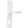 Aqbau® Set maniglia per porta a piastra lunga, colore bianco, maniglia per porta, maniglia per porta, maniglia per porta (PZ)
