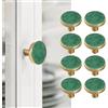 Generic Confezione da 8 pomelli e tiranti per cassetti, 32 mm, classici, rotondi, con viti, design moderno e semplice per cucina, cassettiera, ufficio, cassetti e maniglie delle porte, verde