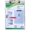 Lebez - Portablocco A4 Trasparente a Doppia Lettura con Tasca Personalizzabile e Bloccafogli in Metallo - Cartellina Rigida con Pinza e Porta Avvisi, Cancelleria Ufficio Accessori, Formato 22 x 33 cm