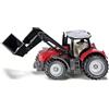 siku 1484, Trattore Massey Ferguson con caricatore frontale, Metallo e Plastica, Rosso e Nero, Caricatore frontale mobile