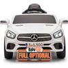 BabyCar Mercedes SL 500 | Macchina Elettrica per Bambini 12V con 2 Motori 30W | Auto Elettrica Per Bambini Telecomandata, Sedile in Pelle, Porte Apribili, MP3/BLUETOOTH | Licenza Ufficiale | Avorio