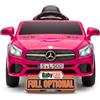 BabyCar Mercedes SL 500 | Macchina Elettrica per Bambini 12V con 2 Motori 30W | Auto Elettrica Per Bambini Telecomandata, Sedile in Pelle, Porte Apribili, MP3/BLUETOOTH | Licenza Ufficiale | Fucsia